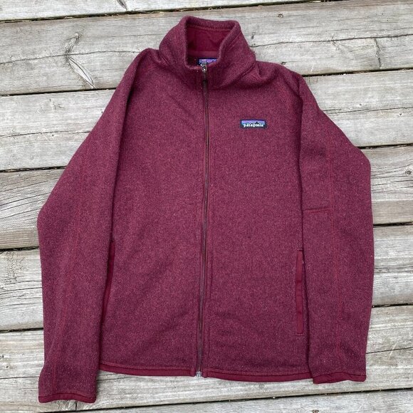 2020 Patagonia Better Sweater Full Zip Fleece Jacket Small Burgandy - Picture 2 of 11